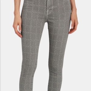 Frame Le High Skinny Grey Plaid